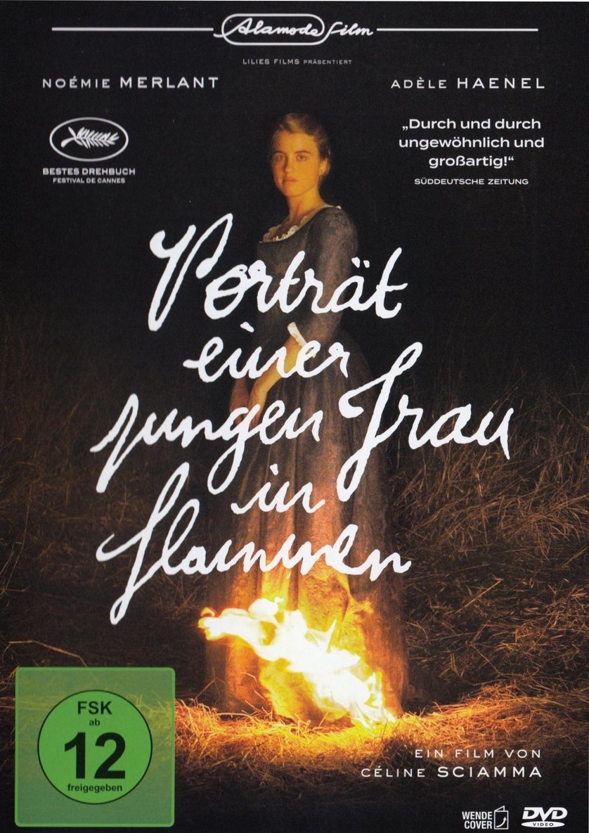 Porträt einer jungen Frau in Flammen