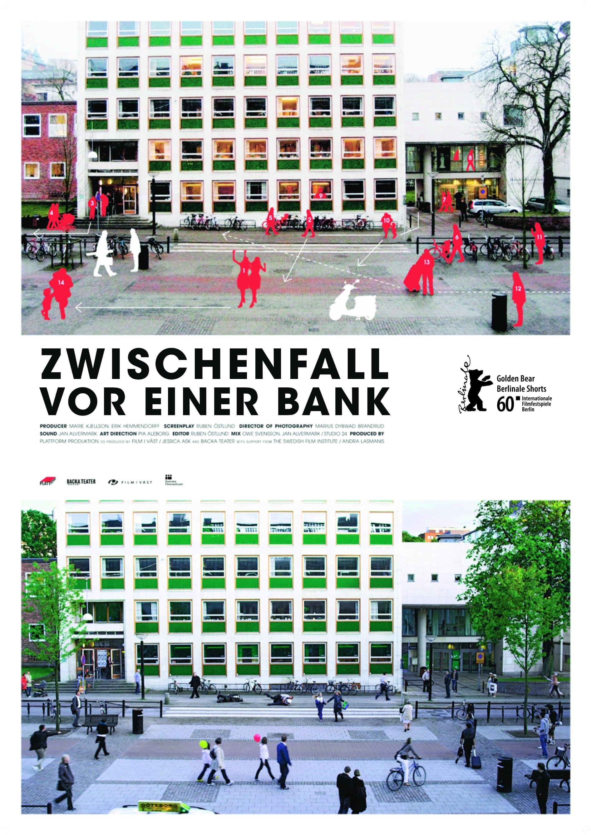 Zwischenfall vor einer Bank