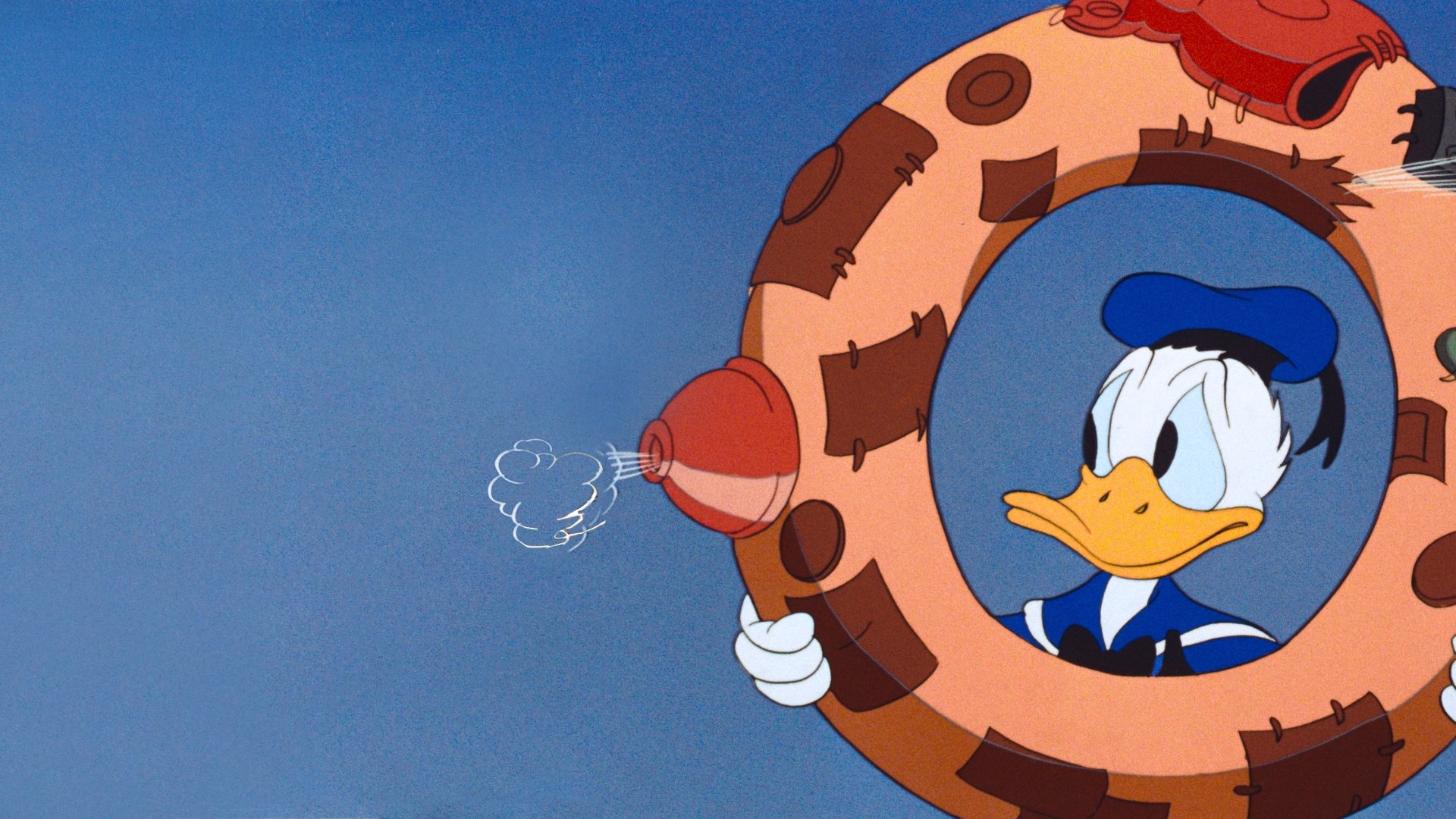 Donald beim Reifenwechsel