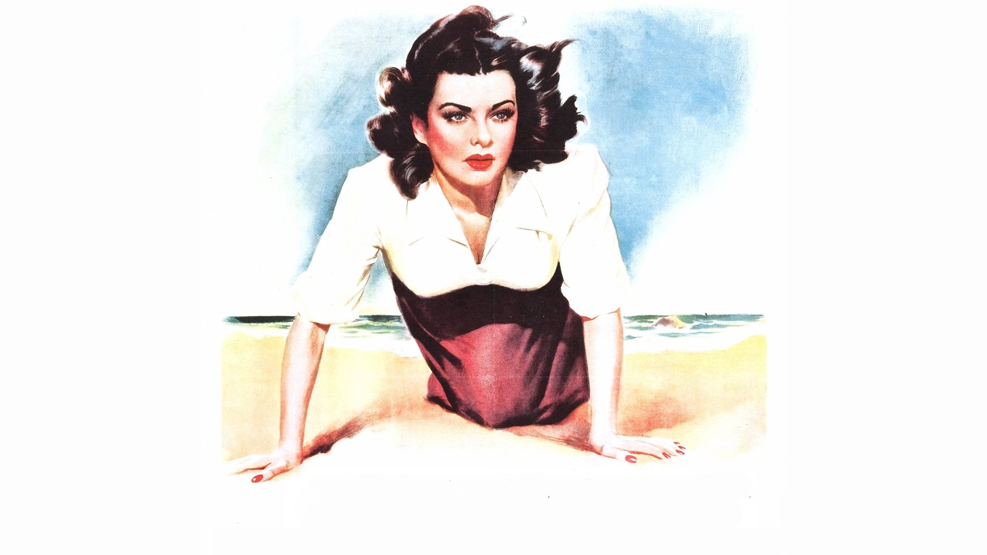 Die Frau am Strand