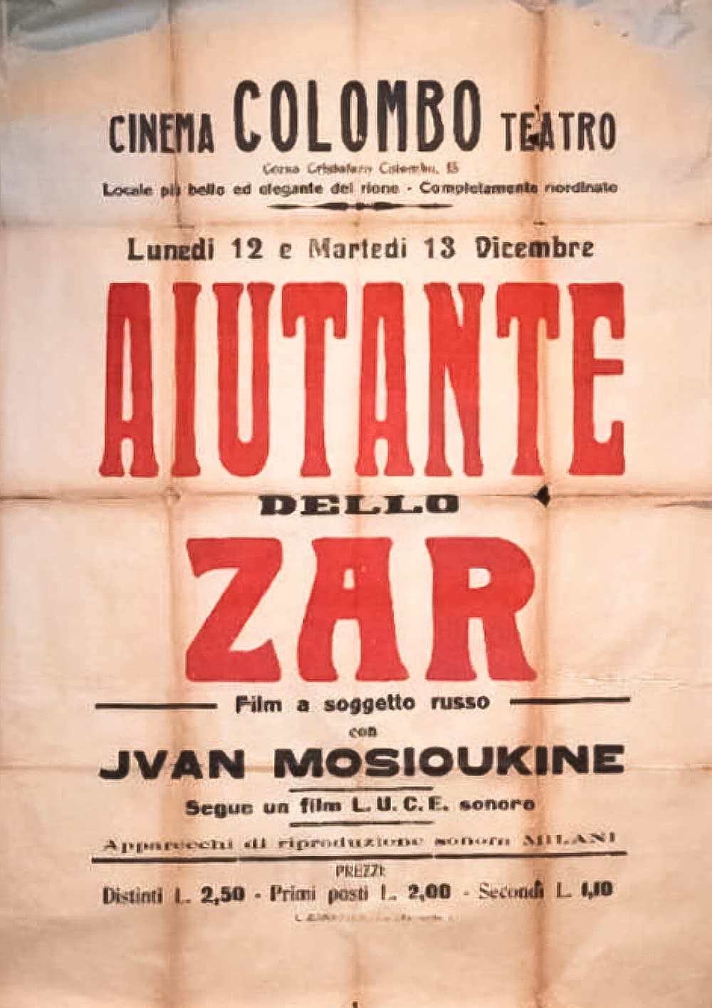 Filmbeschreibung zu Der Adjutant des Zaren