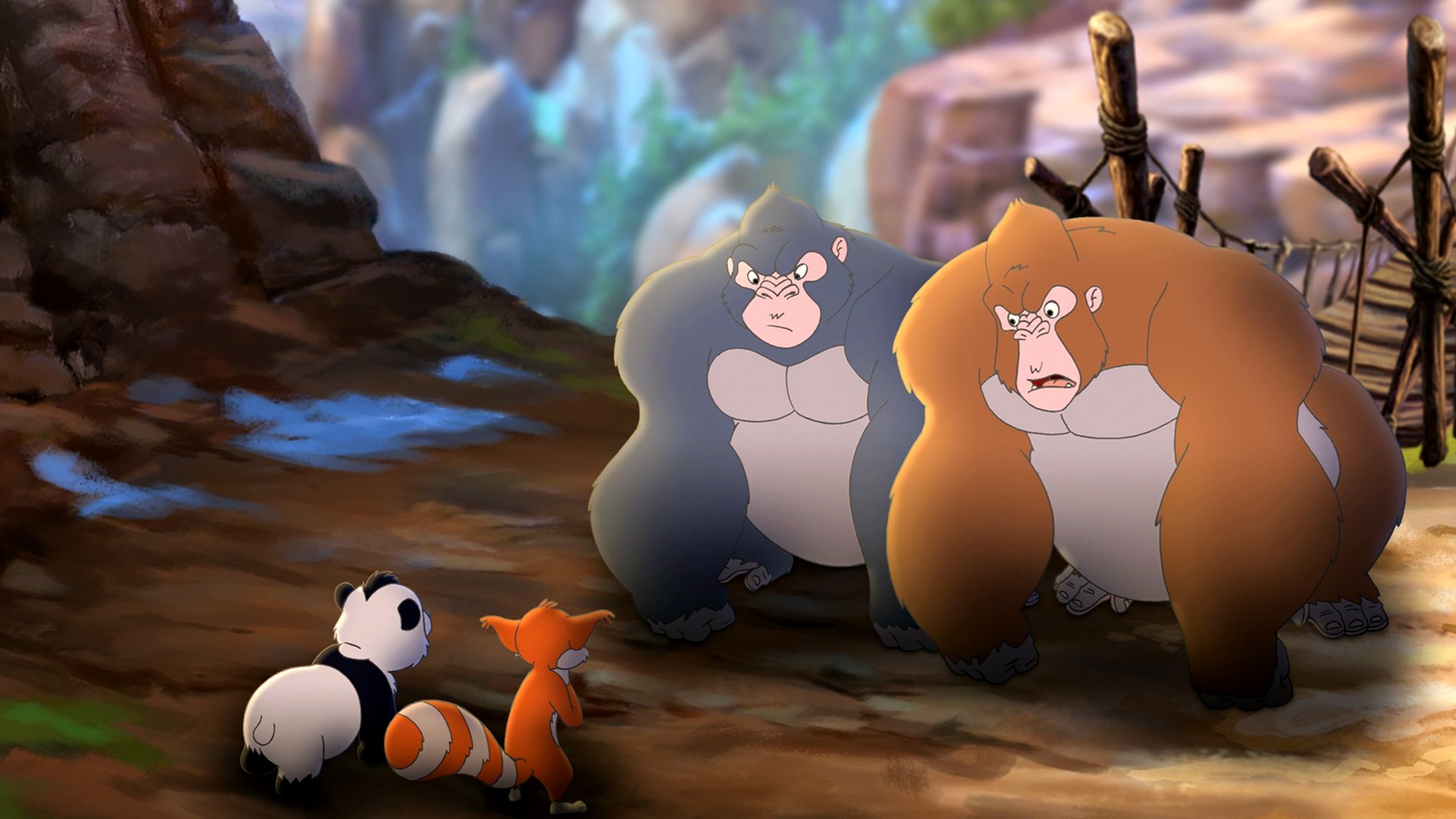 Kleiner starker Panda