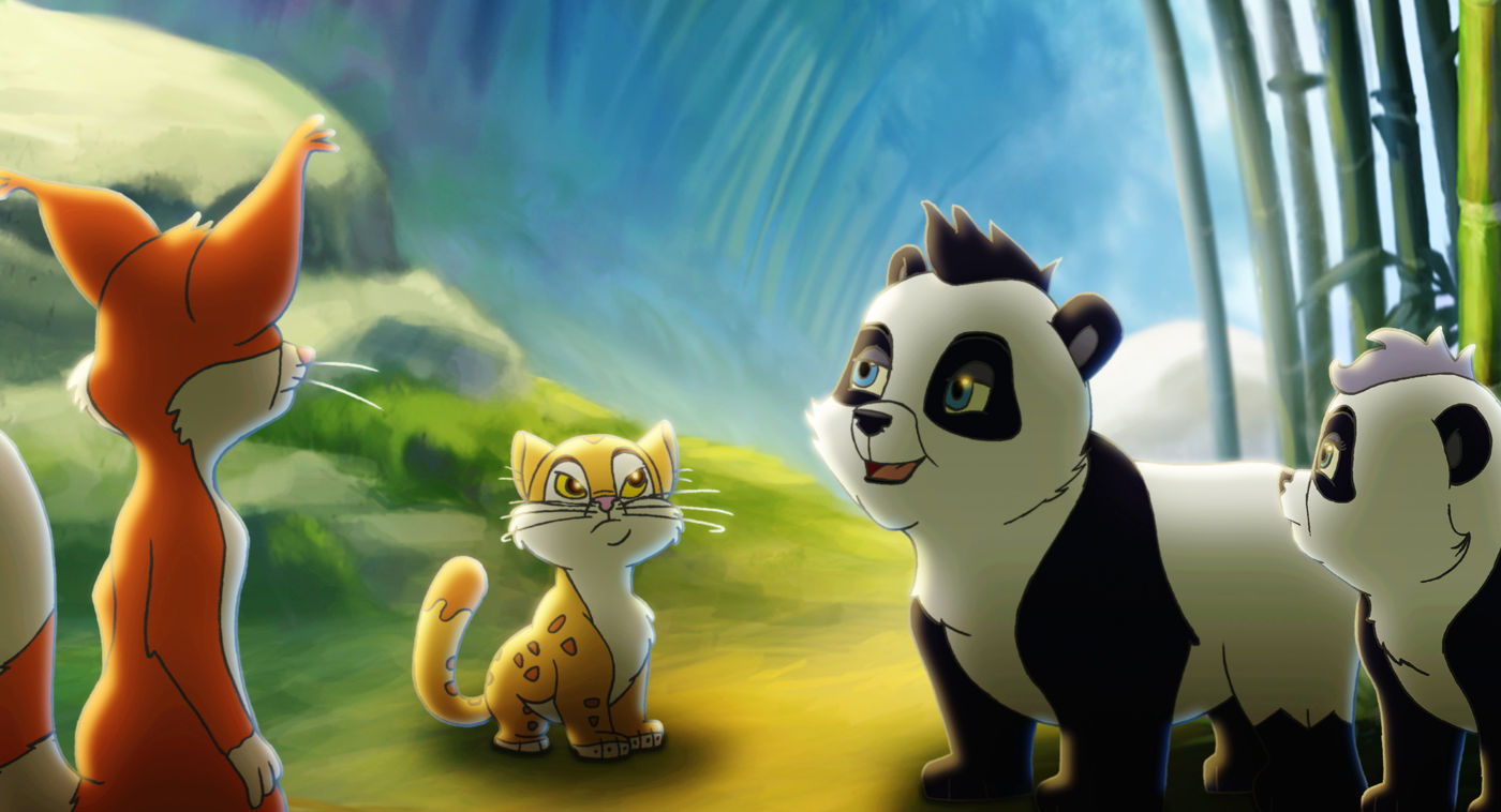 Kleiner starker Panda